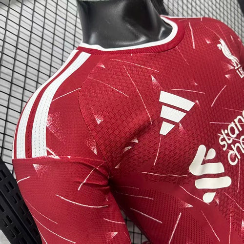 2026-2027 Liverpool Player Version Home Long Sleeve Jersey Personalized PL UCL Patch