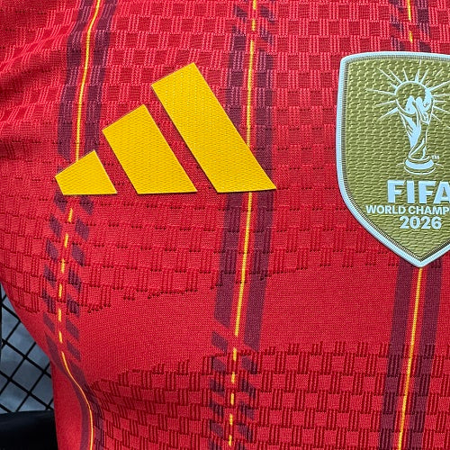 Spain 2026 Home Player Jersey Two-Star Edition