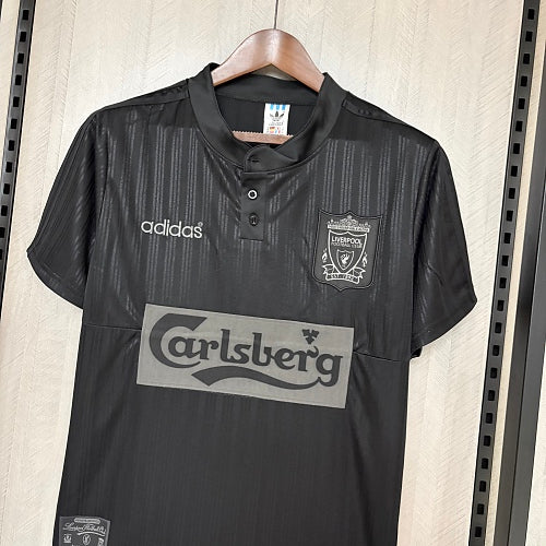 Liverpool 1995-1996 Retro Black Short Sleeve Jersey Rare Collector Spice Boys Era