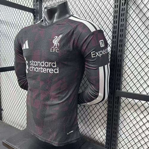 Liverpool 2026-2027 Away Long Sleeve Player Version Jersey #4 Van Dijk Personalized UCL Patch Rare