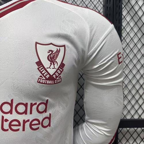 2026-2027 Liverpool Player Version Away Long Sleeve Jersey #4 Van Dijk Personalized UCL Patch