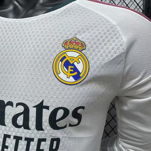 2026/27 Real Madrid Player Version Home Long Sleeve White Jersey UCL Personalized