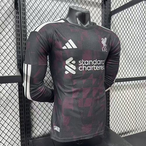 Liverpool 2026-2027 Away Long Sleeve Player Version Jersey #4 Van Dijk Personalized PL Patch Rare