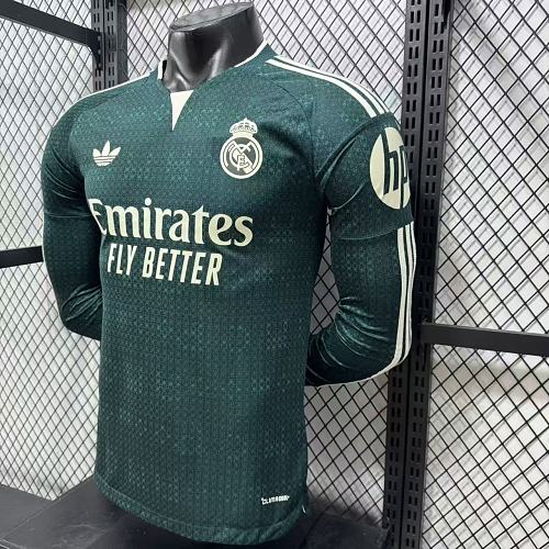 2026/27 Real Madrid Player Version Away Long Sleeve Jersey UCL Personalized