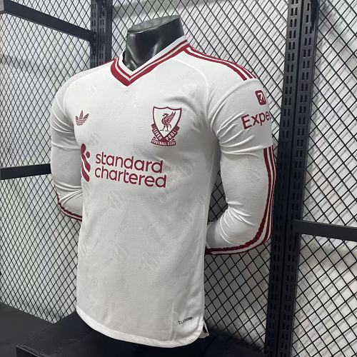 2026-2027 Liverpool Player Version Away Long Sleeve Jersey #4 Van Dijk Personalized UCL Patch