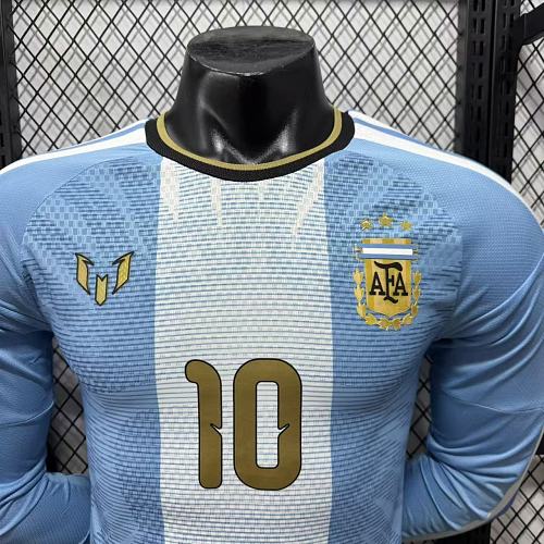 Argentina 2026 Home Long Sleeve Player Version Jersey #10 Messi Special Edition Personalized S-3XL