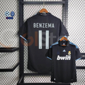 2009/10 Real Madrid Retro Away Black Jersey #11 Benzema La Liga Personalized
