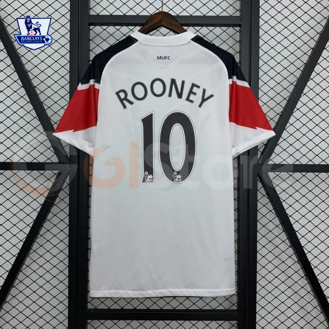 Manchester United 2010-2011 Retro Away Jersey #10 Rooney Personalized PL Patch Rare