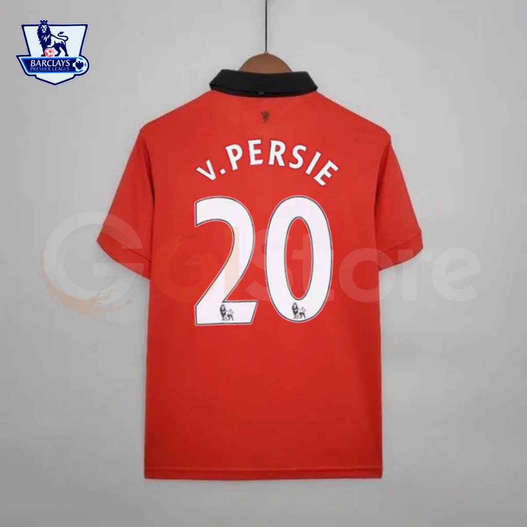 Manchester United 2013-2014 Retro Home Short Sleeve Jersey #20 Van Persie Personalized PL Rare