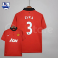 Manchester United 2013-2014 Retro Home Short Sleeve Jersey #3 Evra Personalized PL Rare