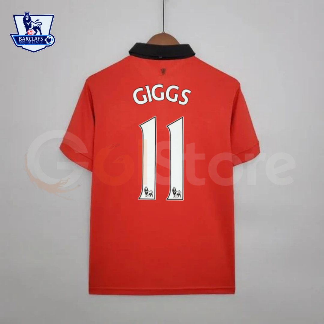 Manchester United 2013-2014 Retro Home Short Sleeve Jersey #11 Giggs Personalized PL Rare