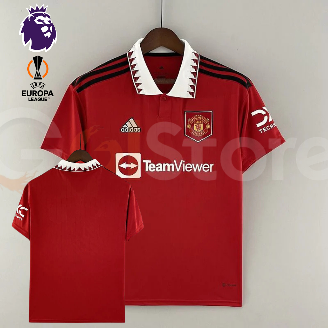 Manchester United 2022-2023 Retro Home Short Sleeve Jersey Personalized PL Patch Rare