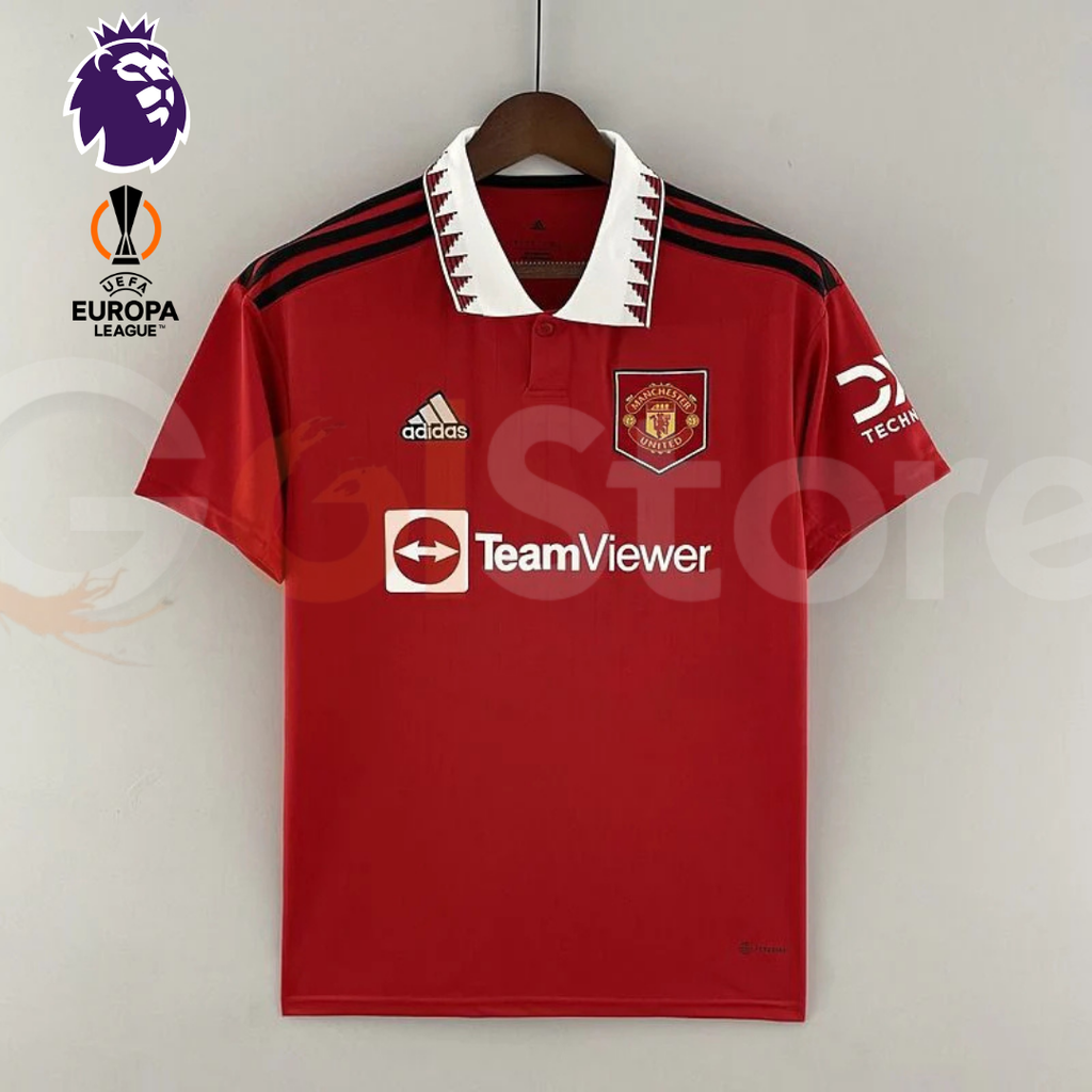 Manchester United 2022-2023 Retro Home Short Sleeve Jersey Personalized PL Patch Rare