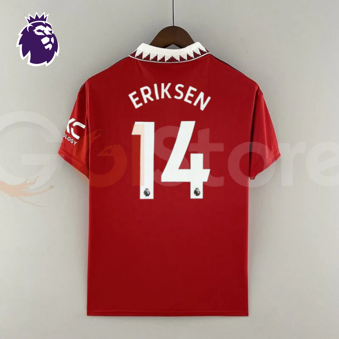 Manchester United 2022-2023 Retro Home Short Sleeve Jersey #14 Eriksen Personalized PL Rare