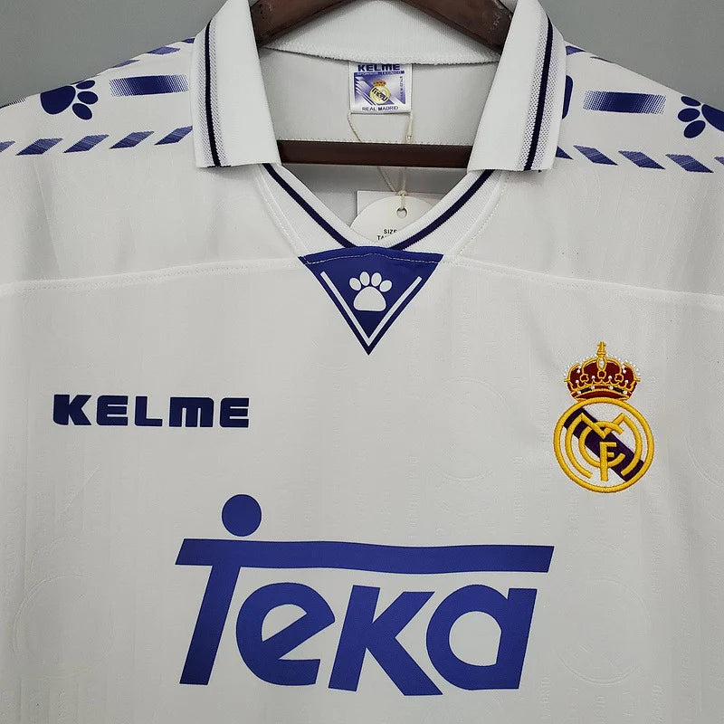 1996/97 Real Madrid Retro Home Jersey #9 Suker LaLiga
