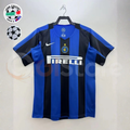 Inter Milan 2004-2005 Retro Home Short Sleeve Jersey Serie A UCL Patch Personalized Rare Adriano Figo