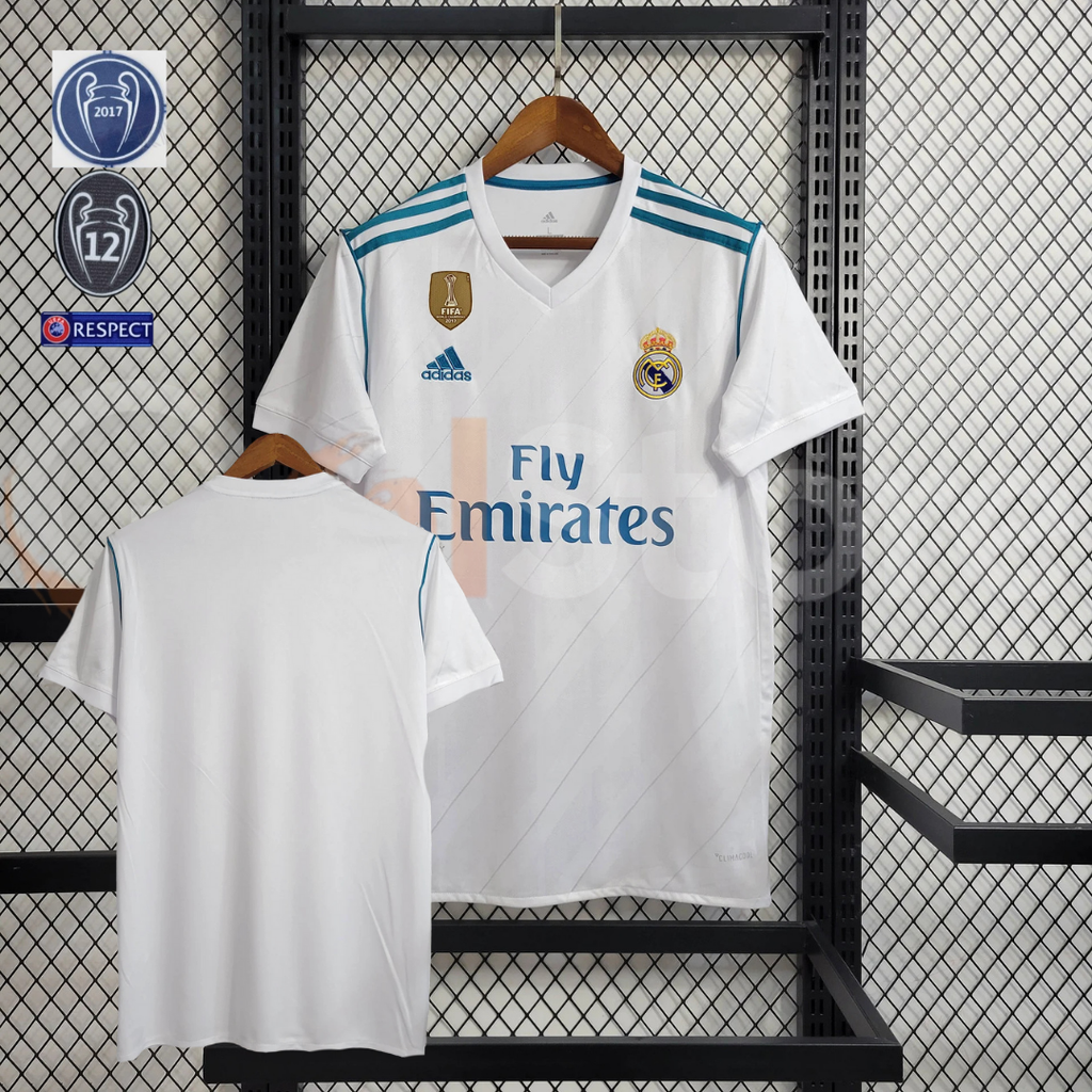 2017/18 Real Madrid Retro Home Jersey UCL & LaLiga