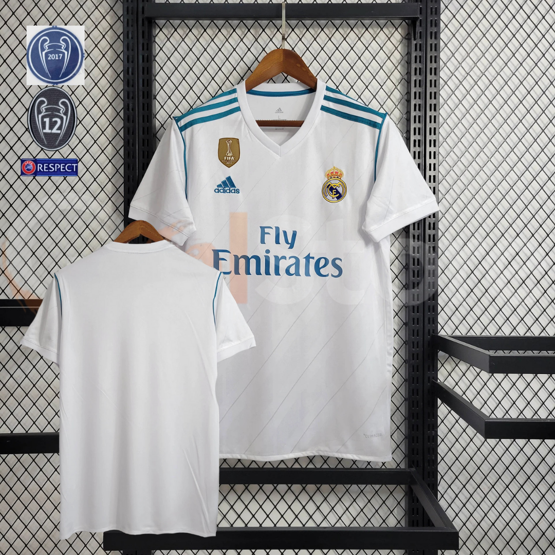2017/18 Real Madrid Retro Home Jersey UCL & LaLiga