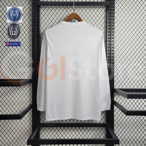 2017/18 Real Madrid Retro Home Jersey Long Sleeve UCL & LaLiga